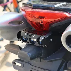 3 Lens Bright Light Motorcycle Headlights Led Lens Spotlight Moto Fog Lamp Motorcycle Low Beams Work Light Scooters Indicators Lamps