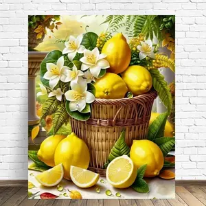 For Adults Lemon Fruit DIY On Canvas Diamond Painting Flower Art Drawing New Arrivals Handpainted