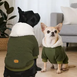 1PC Adorable Pet Hoodie Coat Sweater Soft and Cozy Knitwear for Small Middle Dogs, Thickened Warm Puppy Winter Apparel for Pomeranian Beagle
