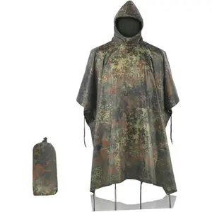 Camo Rain Poncho, Multi Use Waterproof Rain Coat
