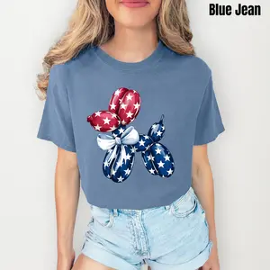 Patriotic Balloon Dog Comfort Colors T-Shirt 'NLB'