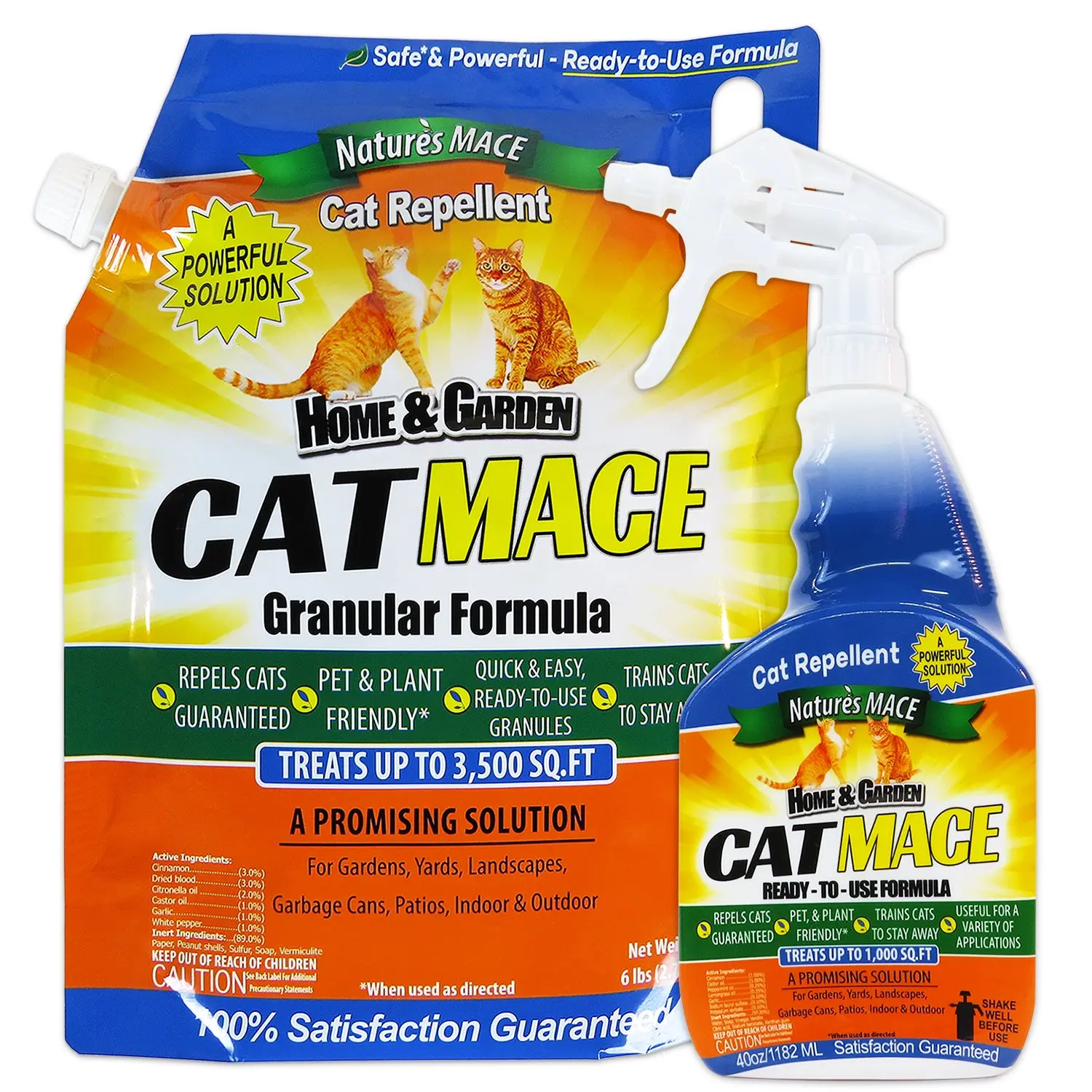 Nature's MACE No More Cats Kit - Powerful Repellent & Training Tool for Indoor & Outdoor Use, Pet Supplies, Dog & Cat Behavior Aid Spray