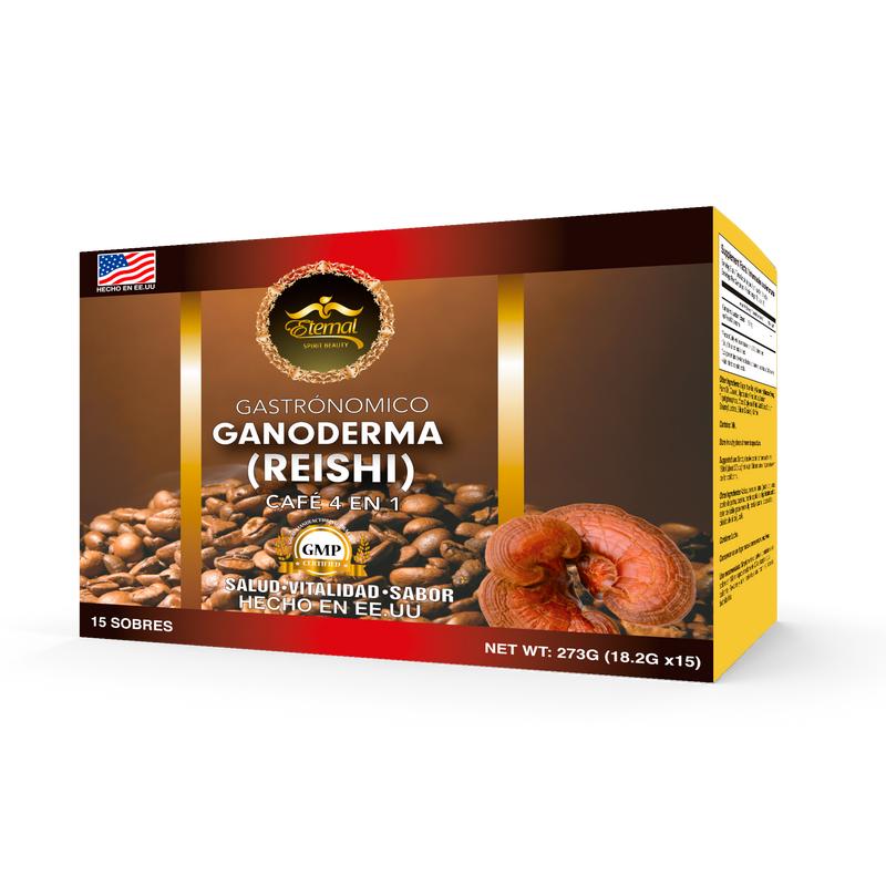 Eternal Cafe Ganoderma Coffee 4 in 1 Reishi Beverage de ganoderma Pack of 6 Ultimate Coffee Experience with Creamer Sugar & Ganoderma Extract
