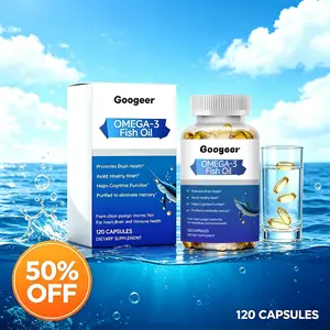 Omega-3 Fish Oil Supplement 120 Capsules, Natural Rich Fish Oil, Supports Overall Wellness, Immune & Daily Nutritional Support for Adults