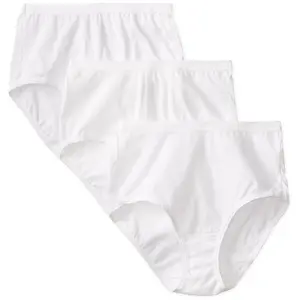 Fruit of the Loom Womens 3 Pack Original Cotton White Brief Panties