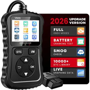 Voicetank OBD2 Scanner 2026 Car Code Reader Support Voltage Test Plug and Play Fixd Car CAN Diagnostic Scan Tool Read and Clear Engine Error Codes for All OBDII Protocol Vehicles Since 1996