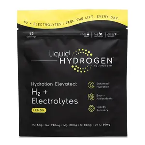 JumpSport Liquid Hydrogen + Electrolyte Zero Sugar Drink Mix Lemon 30 Pack for Enhanced Hydration & Cellular Recovery