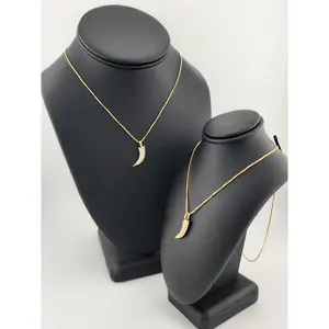 Brand New Brazilian 18k Gold Filled Design of Coyote tooth Box Necklace