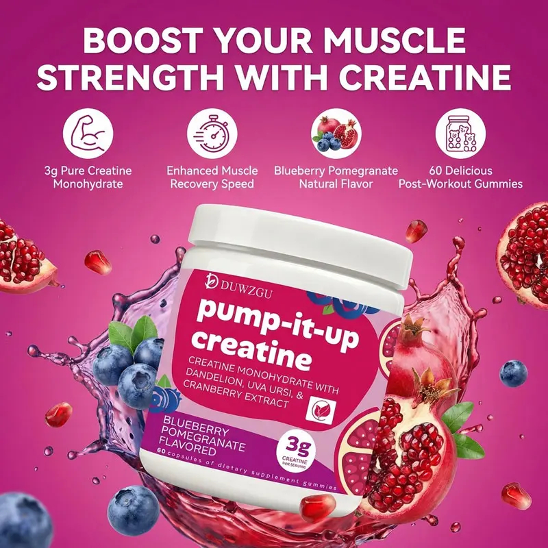 Women’s Pre-Workout Creatine Gummies | 3g Creatine + Caffeine | Pump & Energy Boost