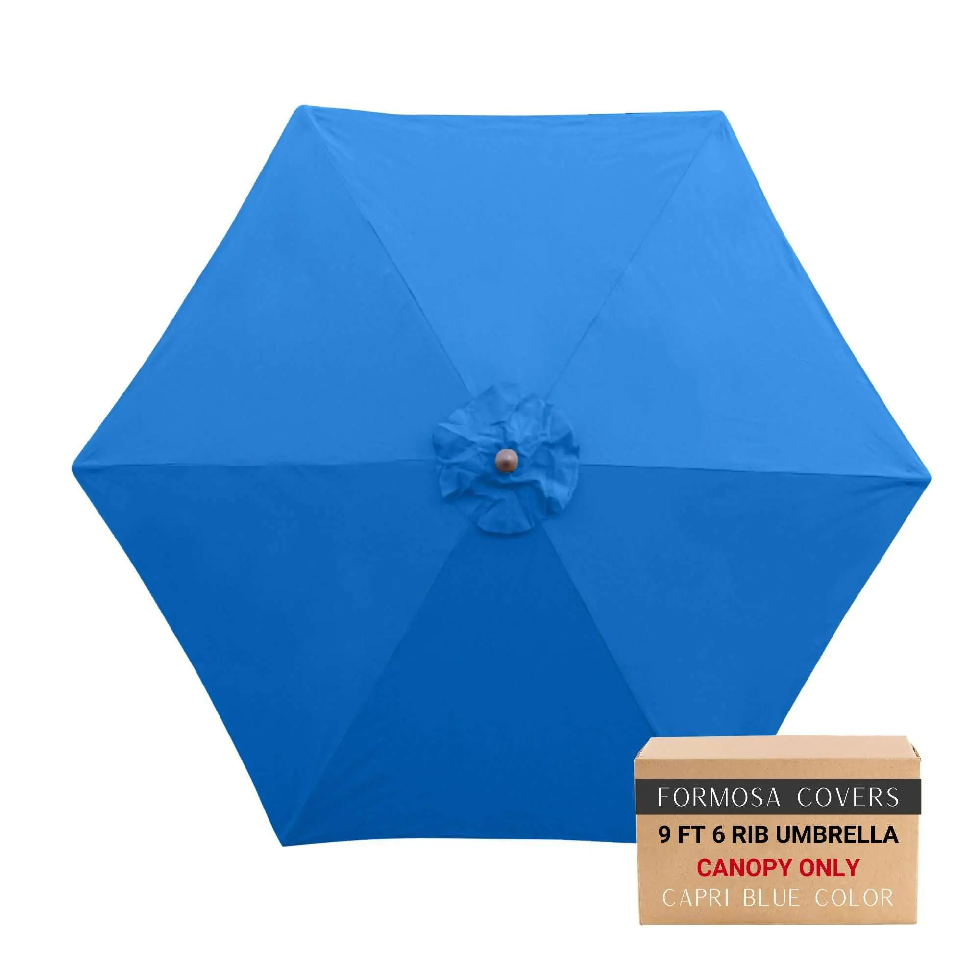 9ft Market Patio Umbrella 6 Rib Replacement Canopy Capri Blue Olefin Outdoor Patio Umbrella Canopy Replacement