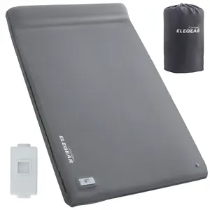 Elegear Self Inflating Sleeping Pad, Ultra-Thick Memory Foam Camping Mattress Pad with Pillow, Double Sleeping Pad for Camping/Car/Traveling