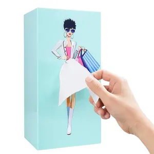 Fashion Manga Girl Tissue Box, Elegant Boho Tissue Holder Stand, Home Decor Essential, Suitable for Bathroom Living Room Bedroom Office