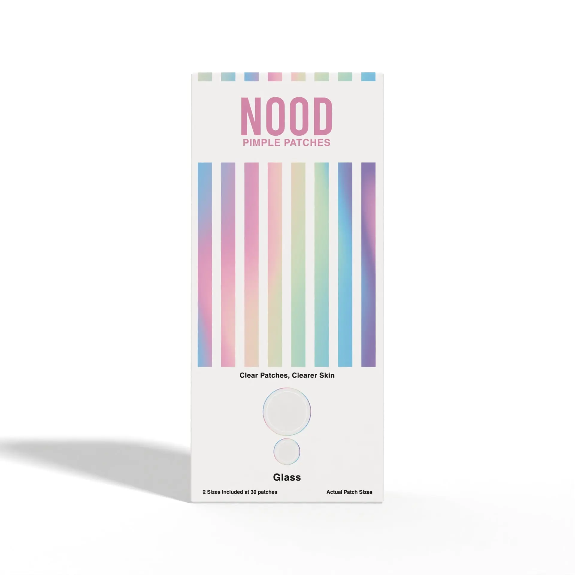 Meiiyo NOOD Invisible Pimple Patches Glass Clear Ultra-Thin Hydrocolloid for Acne Relief Skincare & Sensitive Skin Repair Medical-Grade Crystal-Clear Protection