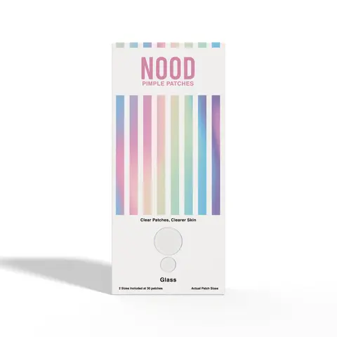 Meiiyo NOOD Invisible Pimple Patches Glass Clear Ultra-Thin Hydrocolloid for Acne Relief Skincare & Sensitive Skin Repair Medical-Grade Crystal-Clear Protection