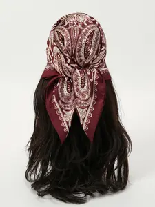Women's elegant scarf, classic paisley pattern 27.5-inch silk headscarf for men and women, unisex style bandana, multifunctional scarf can be used as accessories for bags, clothes, hijab, etc