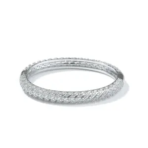 9mm Twill Diamond Bracelet, High-end Sense, Light Luxury, Full Diamond Twist Bracelet