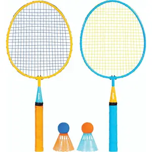 Franklin Sports Badminton Racket Set - Smashminton, Oversize - 2 Player Backyard Youth Set with Birdies for Kids