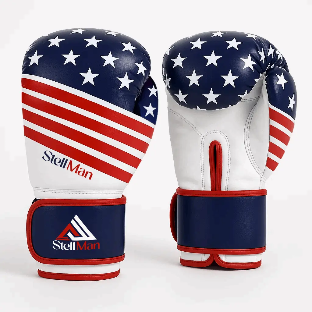 Stellman Gladiator 2.0 Kids Boxing Gloves - USA Edition with US Flag Print, Advanced Padding, Sports & Outdoor Boxing Equipment