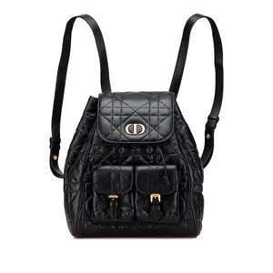 Pre-owned Dior Others Tote Bags Caro Macro Cannage Leather Backpack