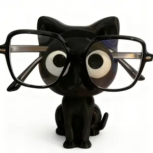 Cute Cat Glasses Holder, Durable Plastic Desktop Storage Box, Eyewear Stand, Portable Sunglasses Organizer, Bedroom, Entryway, Bathroom, Cabinet Storage, Home Decor