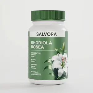 Rhodiola Rosea Adaptogenic Capsules for Daily Use | Natural Stress & Fatigue Relief for Adults | Boost Energy, Focus & Mood Support