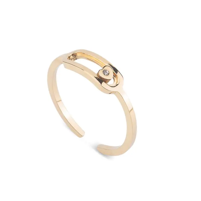 Sliding Heart Fidget Anxiety Ring
