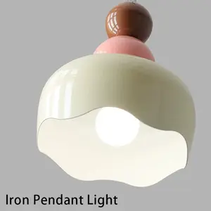 Modern Nordic Ceiling Mount Fixture, Ceiling Light with Metal Flower Design Shade, Adjustable Hanging Line, E27 Socket, Suitable for Hallway, Study, Kitchen, Living Room