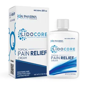 LIDOCORE Topical Pain Relief Cream with Lidocaine 4% - Max Strength OTC Solution, 2.7 oz (76.5 g)