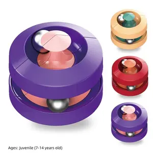 New Unique Metal Marble Adult Stress Relief Tool, Creative Rotating Finger Track Roller, Fidget Spinner Toy for Anxiety Reduction