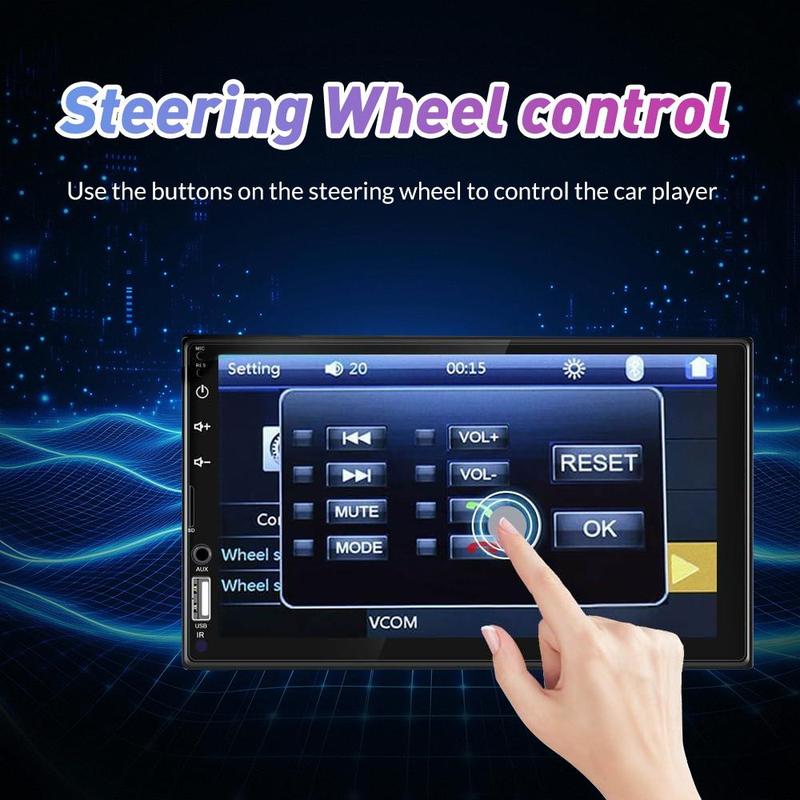 7-inch Touchscreen Dual Din Car Audio with Rear Camera, Carplay, MP5 Player, Car Audio Receiver Perfect Christmas & New Year Gift 7-inch Touchscreen Dual Din Car Audio with Rear Camera, Carplay, MP5 Player, Car Audio Receiver Perfect Christmas & New Year Gift