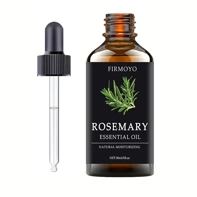 30 ml / 1.01 fl oz Natural Rosemary Essential Oil, Pure Organic Botanical Oil, Natural Oils for Massage, Skincare, Hair and Eyelash Care, Hypoallergenic Formula Suitable for Most Skin Types