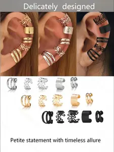 Non Pierced Ear Cuffs Set for Women Men, Fashion Minimalist Luxury Cartilage Earrings