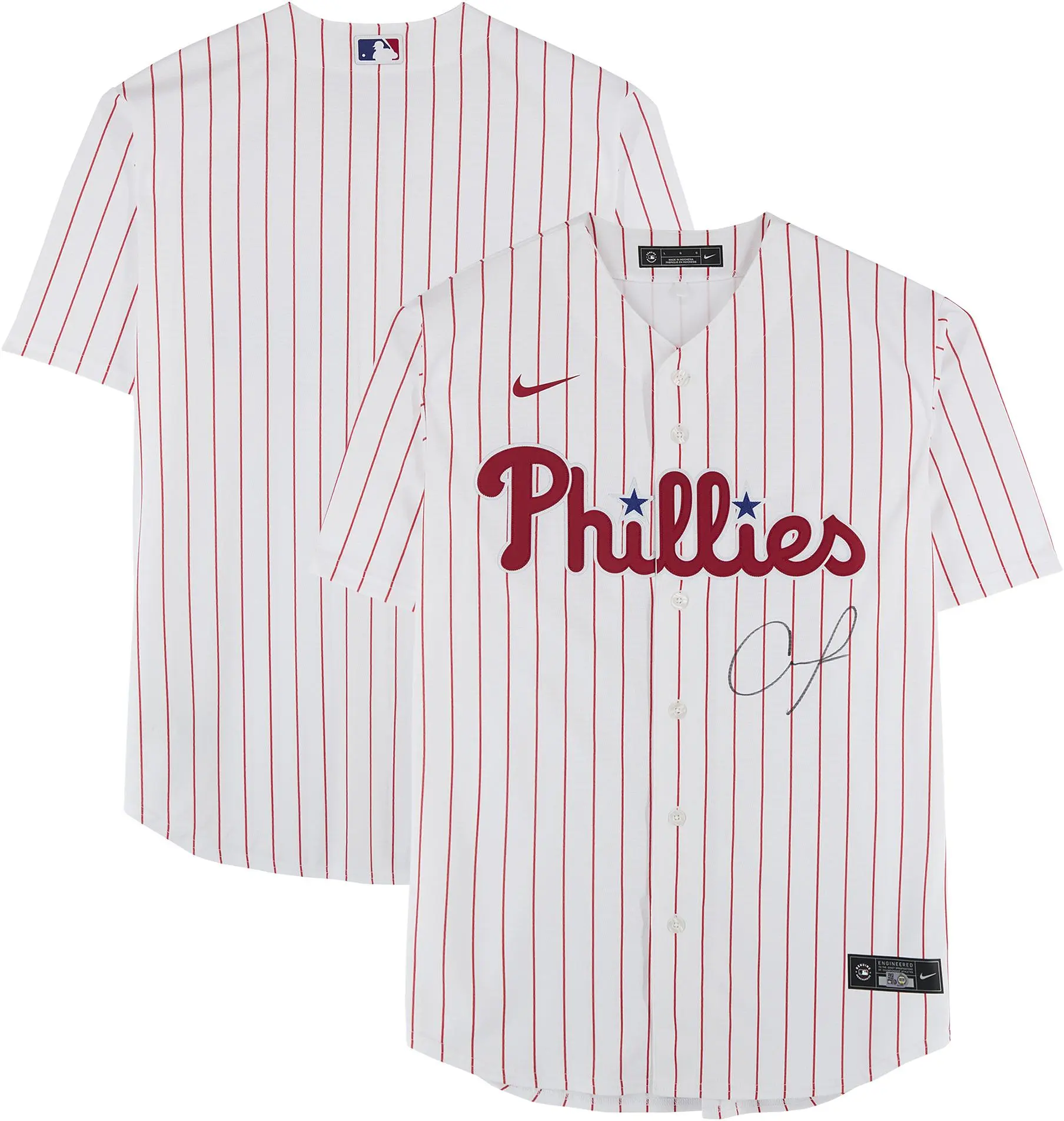 Andrew Painter Philadelphia Phillies Autographed White Nike Replica Jersey - Signed on Front - Fanatics Authentic Certified