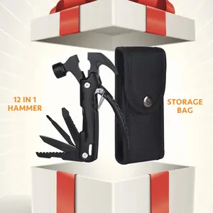 Stocking stuffers for men dad him husband,Christmas gifts, Camping Gear, 12-in-1 Multi-Functional Tool Hammer.