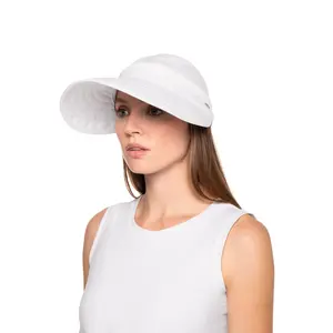 Bel Aire Zip-Off Sun Visor | White