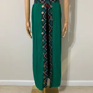 Green Hobo Tatreez Wide Leg Pants WITH OPENING!
