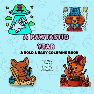 A PAWTASTIC YEAR coloring book
