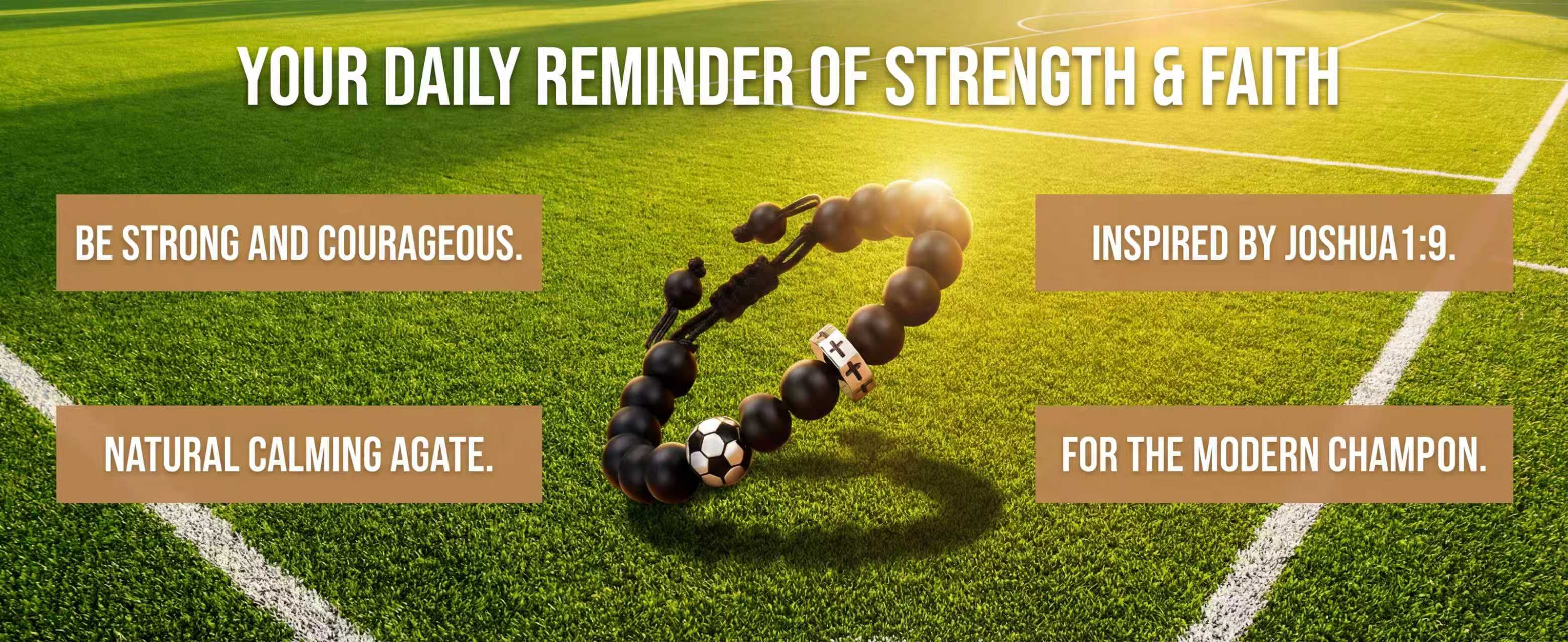 Valentines Day Gifts for Him- Soccer Bracelet for Boys Cross Beaded Adjustable Bracelet Gifts for Son Grandson Players Team Fan Friends, Birthday Gifts for Men Boys