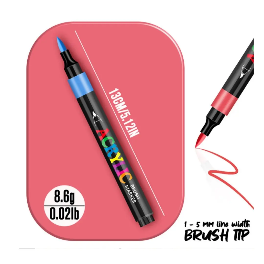 Premium 168 Colors Acrylic Brush Marker Set, Water-Based Non-Toxic Premium 168 Colors Acrylic Brush Marker Set, Water-Based Non-Toxic