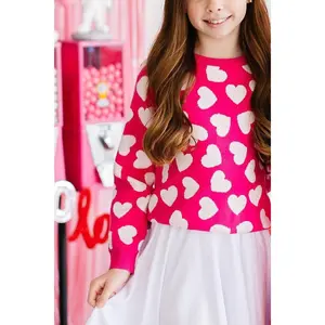Hot Pink Hearts Sweater