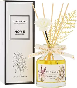 Lavender Reed Diffuser, 7.78 fl ozL Oil-Based, Alcohol-Free, Waterless & Flameless, Pet-Friendly, Long-Lasting Home Fragrance, Floral Scent Diffuser for Bedroom Office