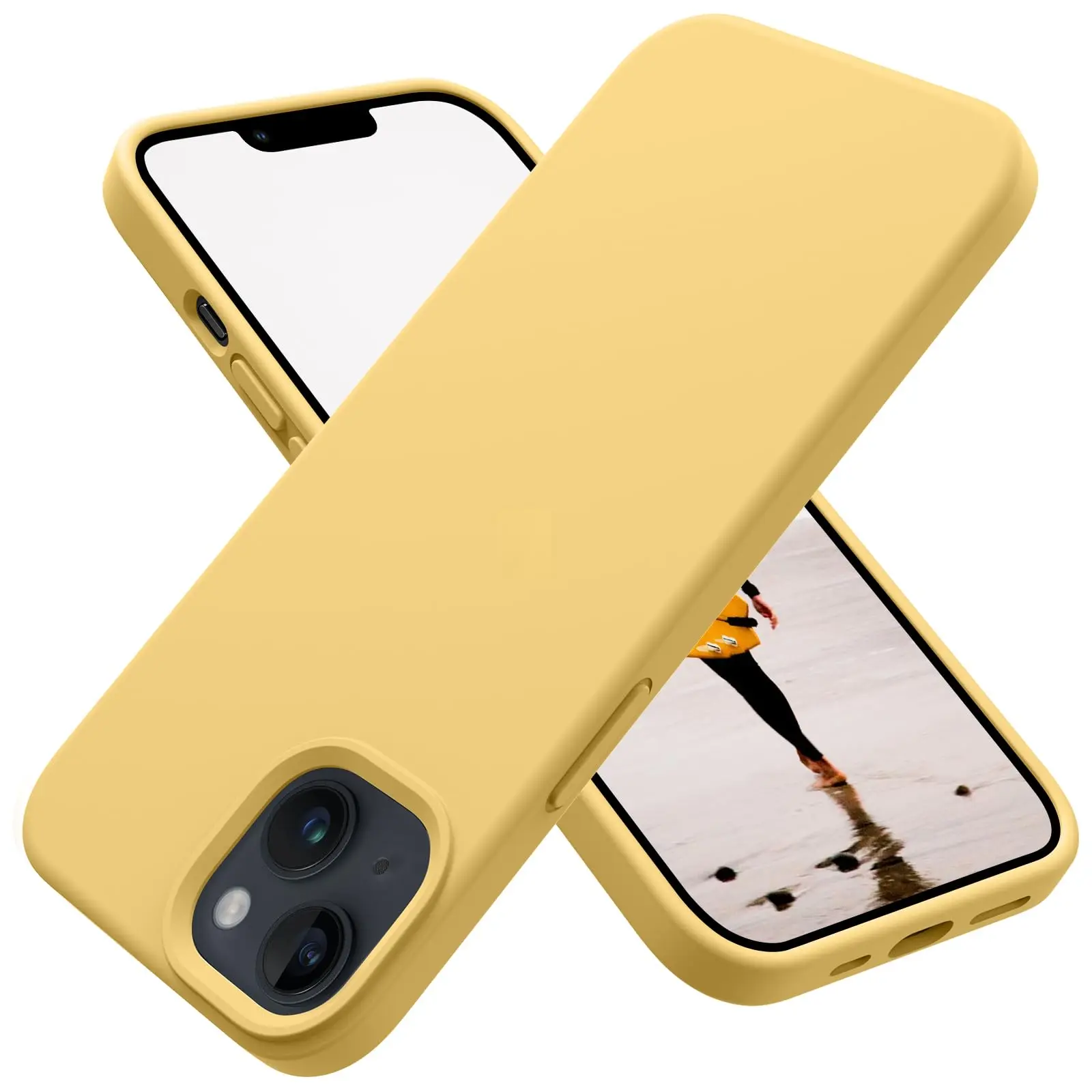 OTOFLY Compatible with iPhone 14 Case, Liquid Silicone Case, Full Body Protective Cover, Shockproof, Slim Phone Case with Anti-Scratch Soft Microfiber Lining, 6.1 inch apple silicone Protector Protection