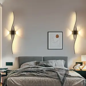 Modern 60cm vertical LED wall light with stepless dimming and wiring, suitable for interior decorative lighting in living rooms, bedrooms, studies, hallways, entryways, and dining rooms, Interior Led Lights