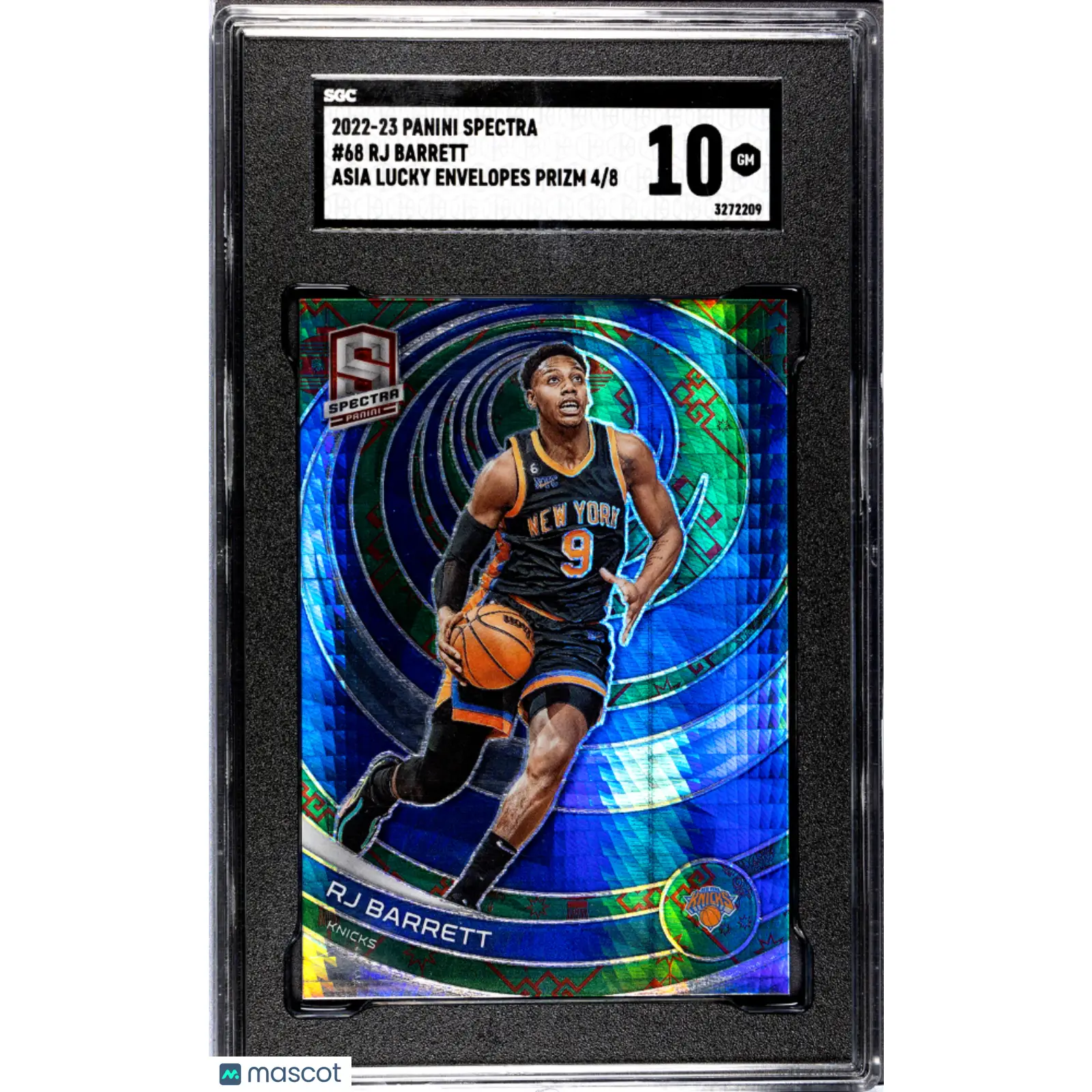 RJ Barrett SGC 2022 23 Panini Spectra #68 Asia Lucky Envelopes Prizm 4/8 10