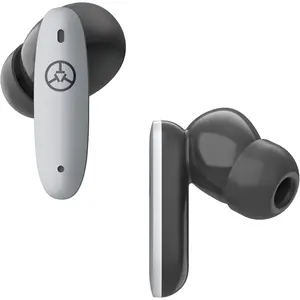 TecTecTec Team8 E Golf GPS Earbuds with Rangefinder & Music – Wireless Golf Earphones with Shot Distance Tracking, Hazard Alerts, Touch Controls & Wireless Charging Case - Gray