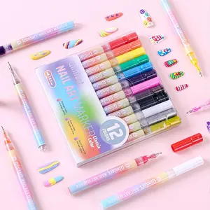 12 Color Micro Needle Nail Pen Set, Perfect for Drawing & Painting Nails, Ideal for Manicure Tools, Enhance Your Nail Art Creativity! Nail Manicure Kit