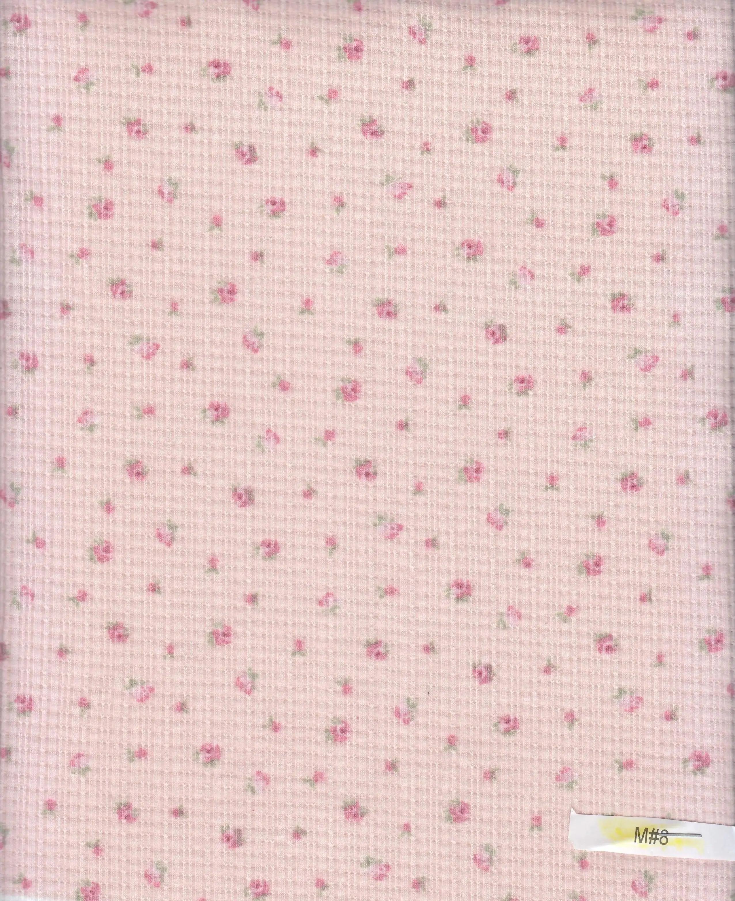 Ditsy Floral Pointelle Rib Knit Fabric by the Yard 58/60" Width