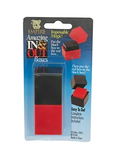 Empire Amazing In & Out Box - Impossible Magic Trick - Red & Black Boxes - Easy to Do - Complete Instructions Included