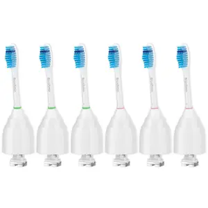 Brushmo Compatible with Philips Sonicare E Series HX7022 HX7023 HX7052 Sensitive Gum Care Extra Soft Bristle Replacement Toothbrush Heads Fit Essence, Xtreme, Elite, Advance Screw-on, BM756, 6pk