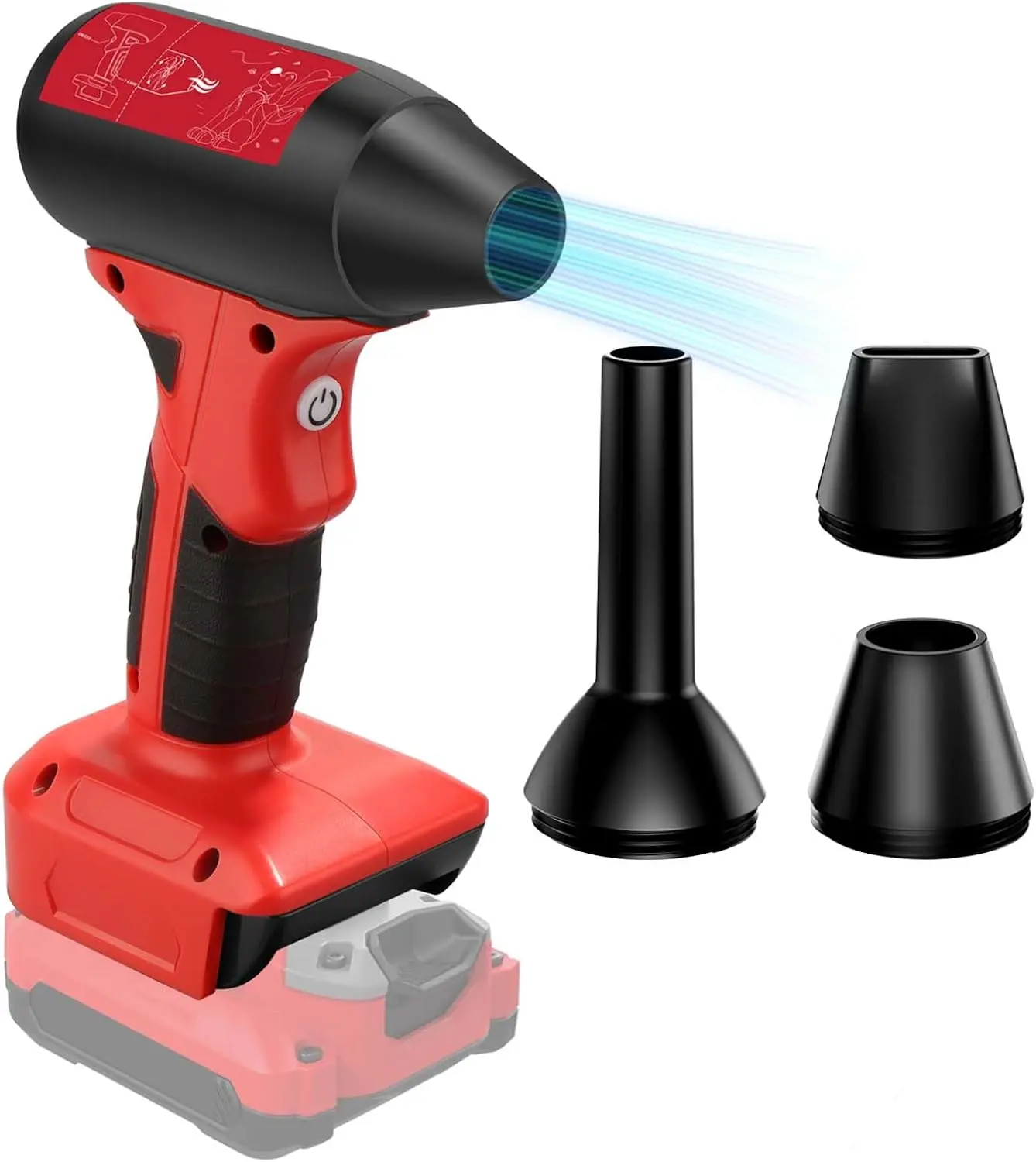 TPDL Mini Jet Fan Blower  Compatible with Craftsman 20V Battery  Cordless Portable Handheld Power Fan for Blowing Cleaning Camping